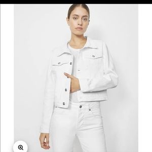 Anine Bing White Alex Denim Jacket